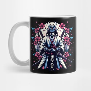 Samurai Cherry Blossom Guardian Art Mug